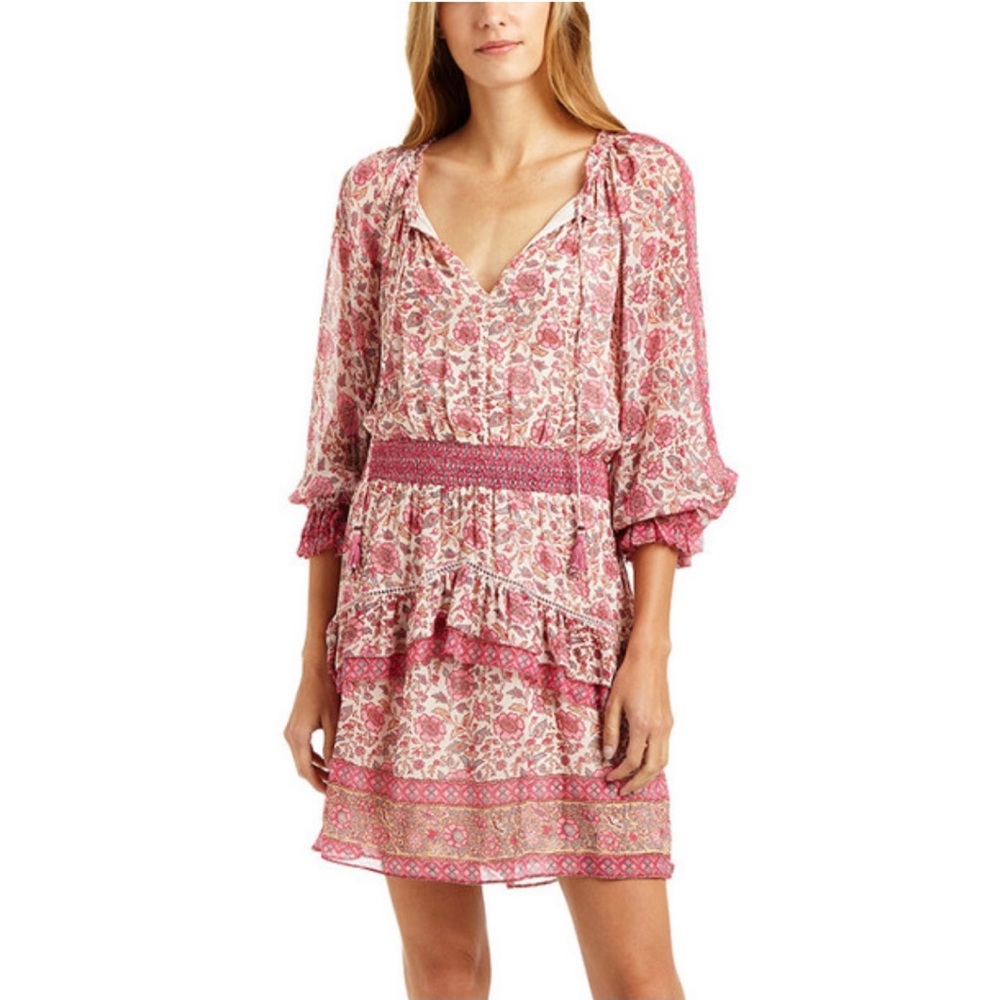 NWT Anthropologie Fuschia Floral Boho Dress XS